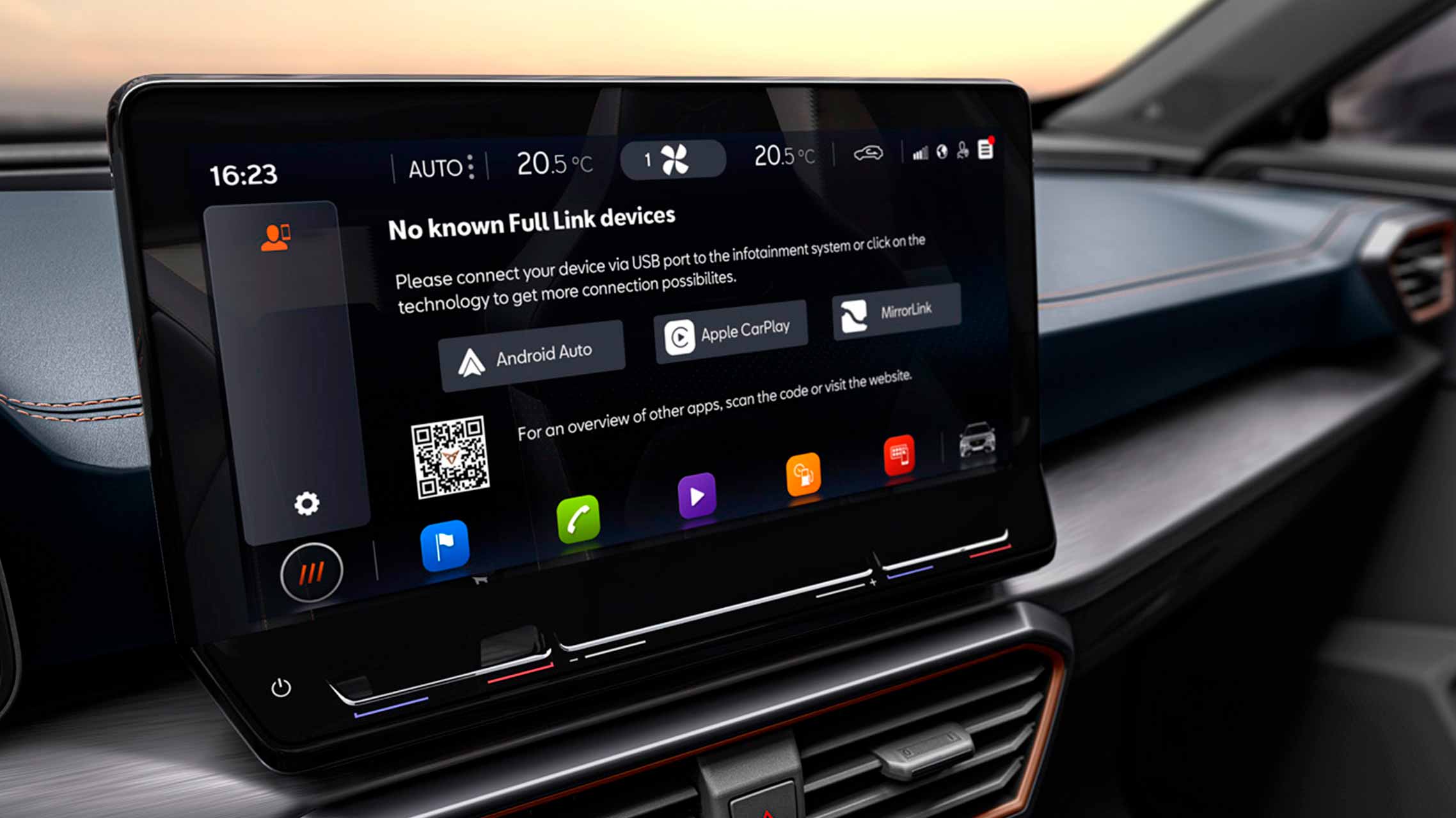 CUPRA Formentor con CarPlay®, Android Auto® y Mirror Link®.