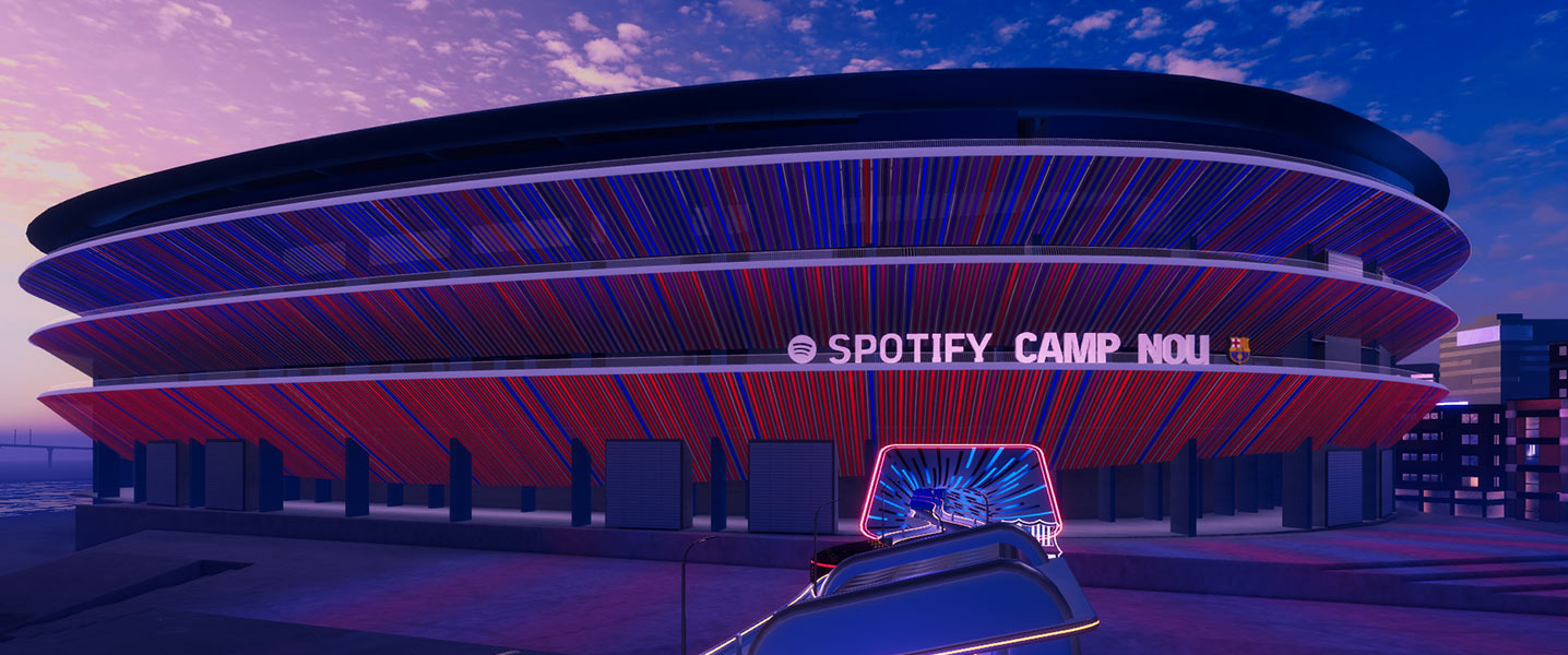 ¿Cómo será el nuevo Spotify Camp Nou? Futbolistas del Barça descubren su versión virtual al volante del CUPRA UrbanRebel Racing Concept